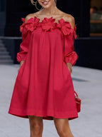 Stylish Blooming Floral A-line Mini Dress