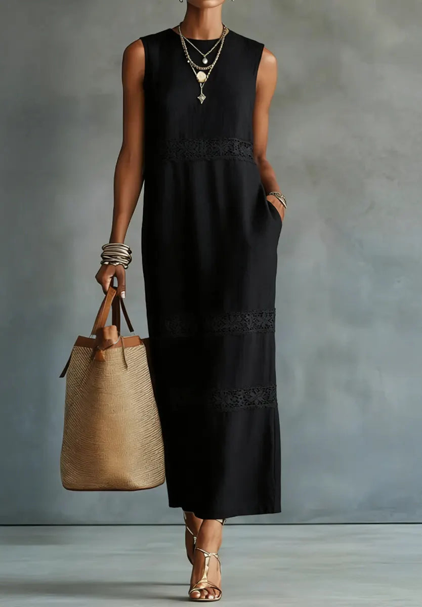 Women's Retro Fashion Cozy Minimalist Casual Cotton Dress