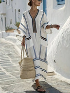 Ladies Loose Striped Dress