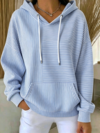 New Arrivals🔥Women Striped Long Sleeve Casual Daily Spring/Fall Hoodie