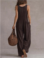 Chic & Cozy Ruffled V-neck Knitted Jumpsuit