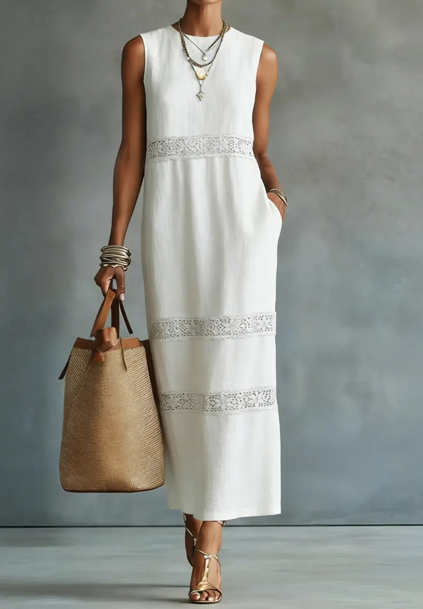 Women's Retro Fashion Cozy Minimalist Casual Cotton Dress