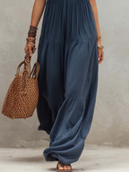 Sexy Ruffled Deep V-neck Jumpsuit