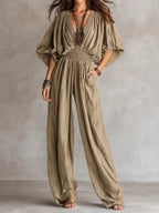 Casual Loose-fit Batwing Jumpsuit