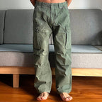 American Outdoor Heavy Batik Do Old Patch M65 Military Overalls Pants