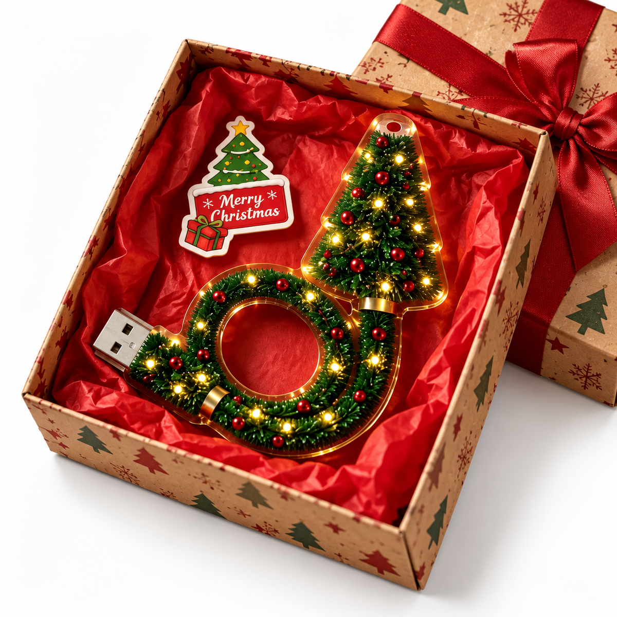 🎄 Christmas Magic Projection Light – USB Holiday Tree Lamp with 6+ Festive Designs