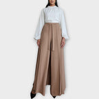 Pantalones Amplios Plisados