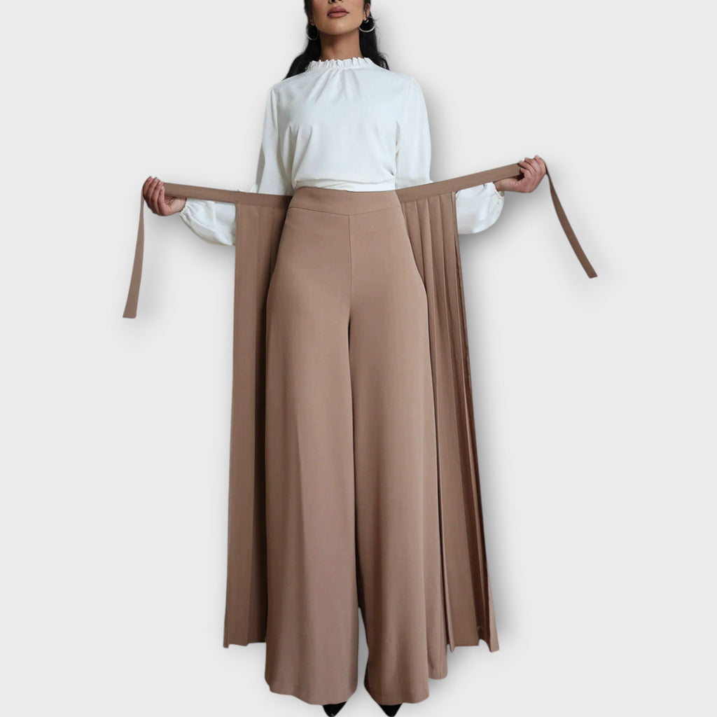 Pantalones Amplios Plisados