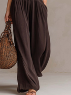 Chic & Cozy Ruffled V-neck Knitted Jumpsuit