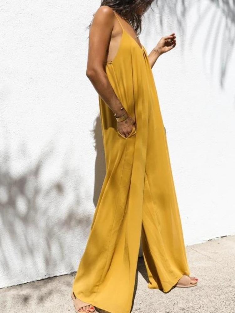 Women's Sexy Halter Loose Jumpsuit