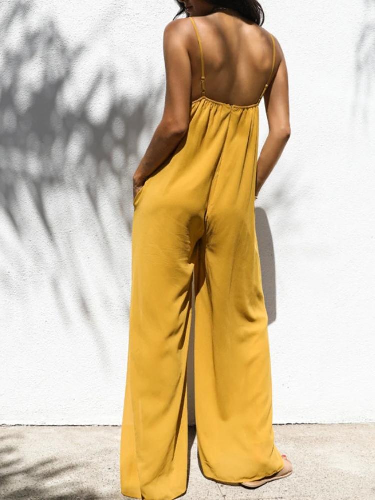 Women's Sexy Halter Loose Jumpsuit