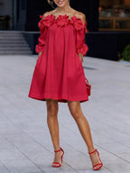 Stylish Blooming Floral A-line Mini Dress