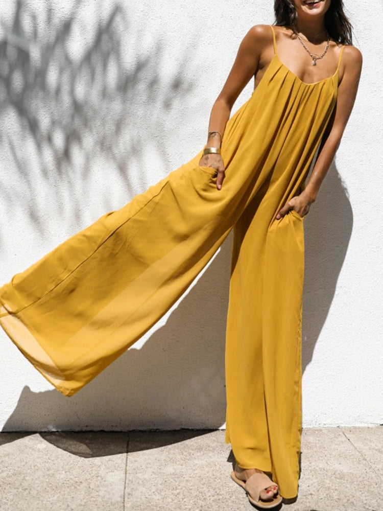 Women's Sexy Halter Loose Jumpsuit