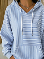 New Arrivals🔥Women Striped Long Sleeve Casual Daily Spring/Fall Hoodie