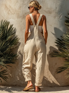 Casual Cotton U-neck Jumpsuit / Overalls