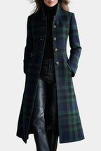 Elegant Plaid Coat