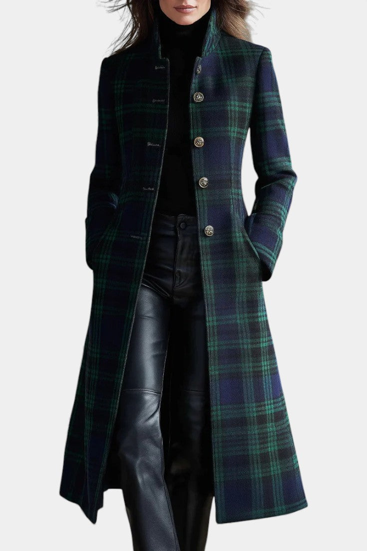 Elegant Plaid Coat