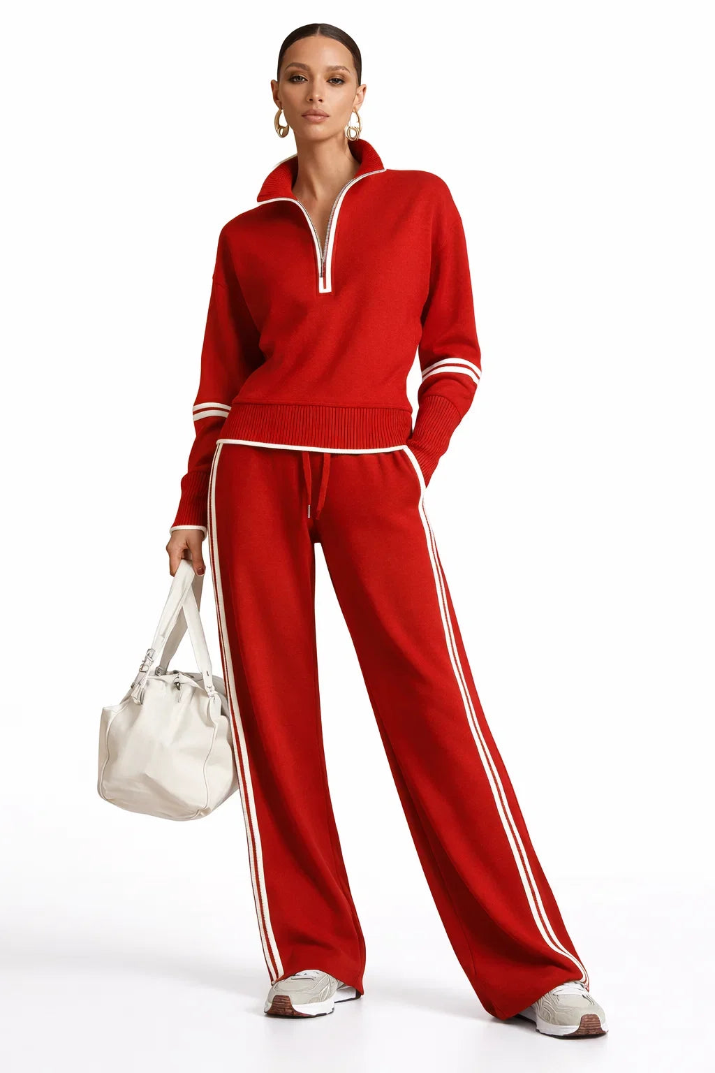 Ovia - Soft-Touch Wide-Leg Two-Piece Set